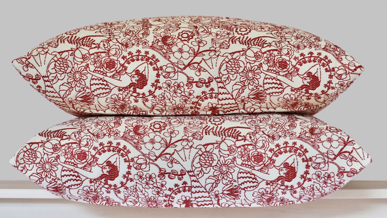 Mermaids textile on pillows