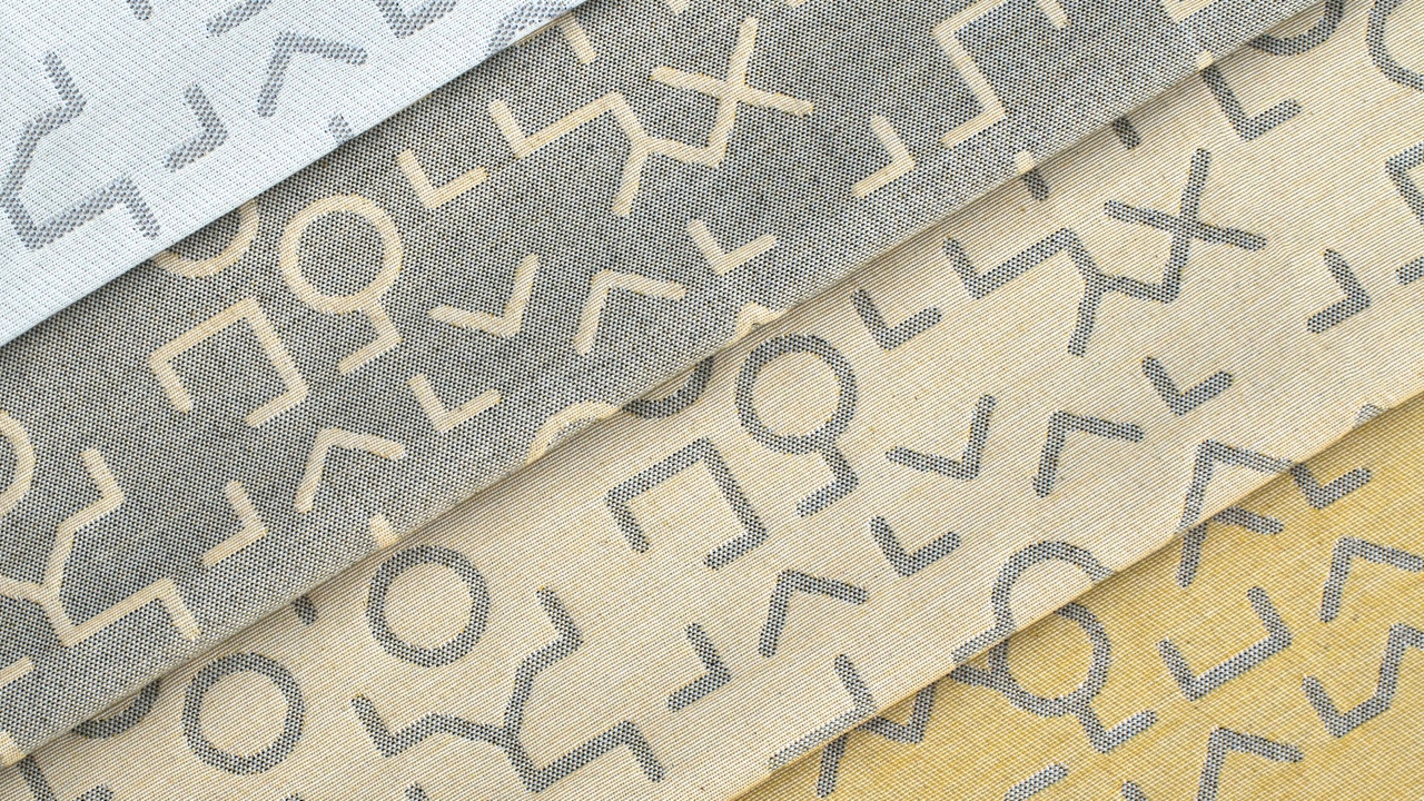 Glyph fabric in multiple colors